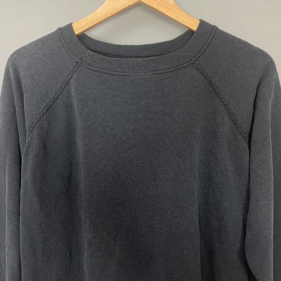 Vintage Patchwork Sweatshirt Black Size Large Quilt Patch One-Of-A-Kind Unique - Picture 5 of 13